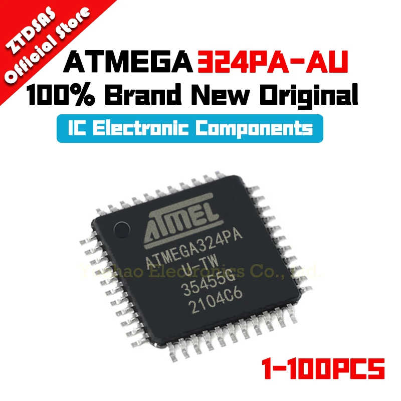 1-100Pcs Original ATMEGA324PA-AU ATMEGA ATMEGA324 ATMEGA324PA IC MCU TQFP-44