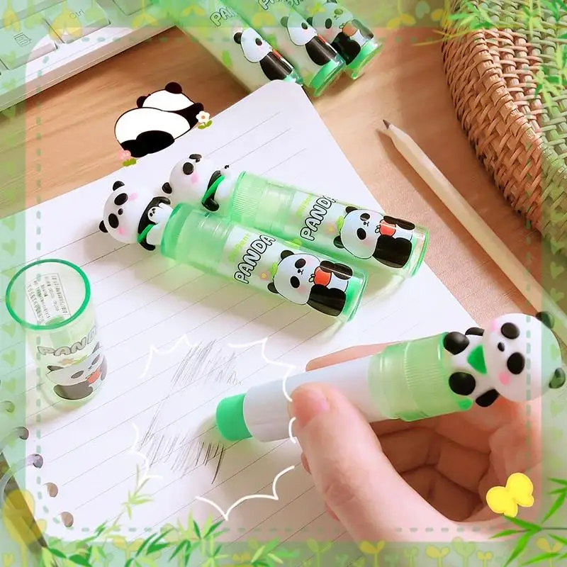 Kawaii panda Rotation  Erasers Children\'s pencil eraser Student  Tool Kids School Office Supplies Gift Creative Stationery