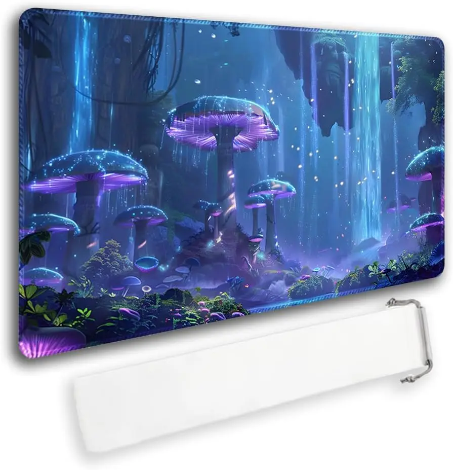

Прочный игровой коврик MTG TCG Playmat со зонами и запирающимися краями для игр MTG — в комплект входит водонепроницаемая сумка для хранения (игровой коврик (20), Witho