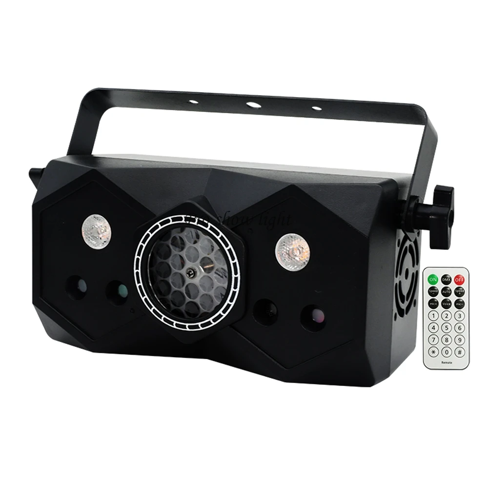 4IN1 Effect Pattern Lazer Light DJ Lighting 36W LED Strobe Lights Stage Starry Sky Laser Light Disco Party Lights With Remote