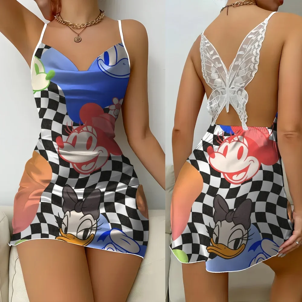 

2024 Fashion Summer New Night Wear Woman Sexy Style Women Free Shipping Sleepwear Women's Nightwear Romantic Cartoon Pattern