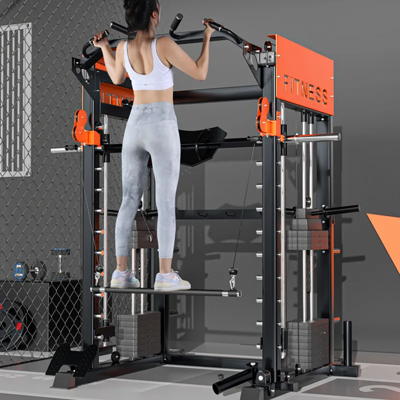 Multifunctional One Smith Machine Integrated Trainer Strength Station Family Fitness Equipment Squat Bird Gantry Frame