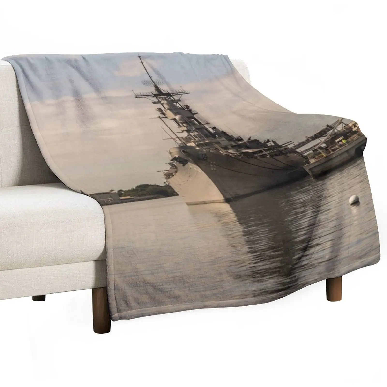 USS Missouri (BB-63) Throw Blanket Large Extra Large Throw Blankets