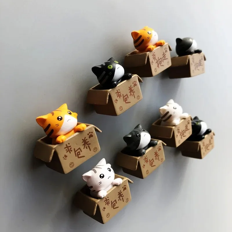 Begging for A Sweet Private Cat-and-mouse Refrigerator with Three-dimensional Magnet Message Stickers Magnet Home Decoration