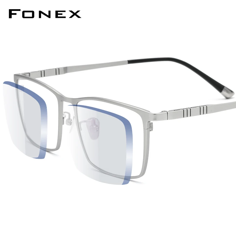 

FONEX Customized Glasses Titanium Eyeglass Frames 2024 New Square Korean Eyewear F85641 (Must Contact Customer Service)