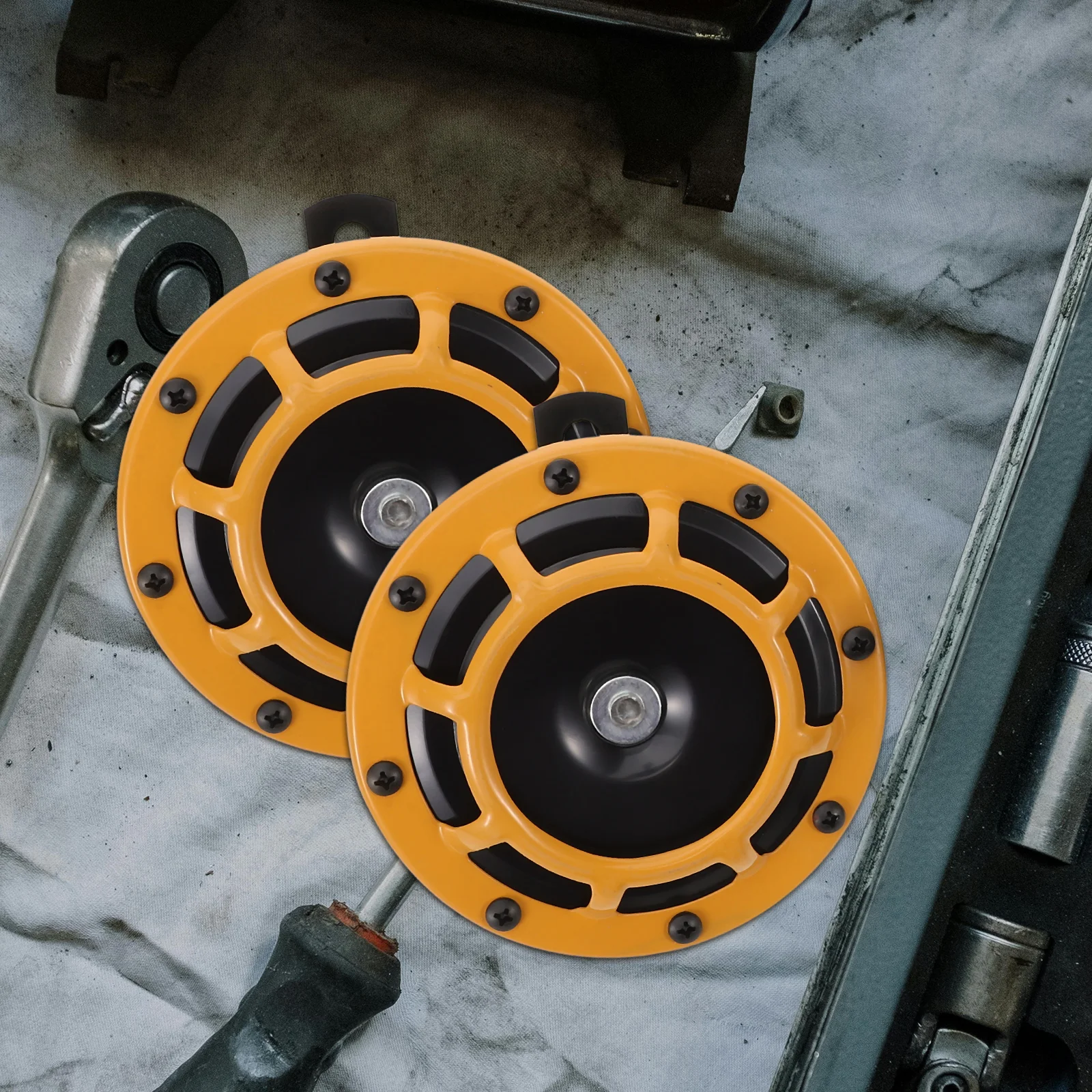 

2Pcs Loud Air Horn Clear Sound Easy Install Car Motorcycle Truck Horn Kit Durable Car Stereo Speakers Speaker for Motorcycles