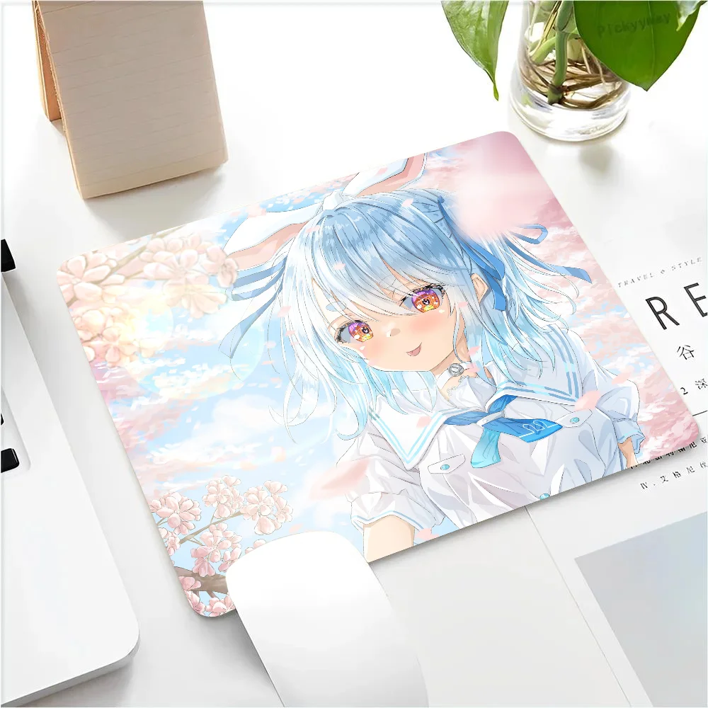 Pekora Usada Hololive Girl Anime Mousepad Small LockEdge Mouse Pad For Gamers Computer Desk Pad Anti-slip Rubber