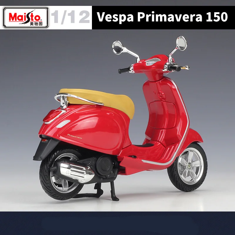 Maisto 1:12 Vespa Primavera 150 Alloy Leisure Motorcycle Model Diecast Metal Classic Motorcycle Model Simulation Childrens Gifts