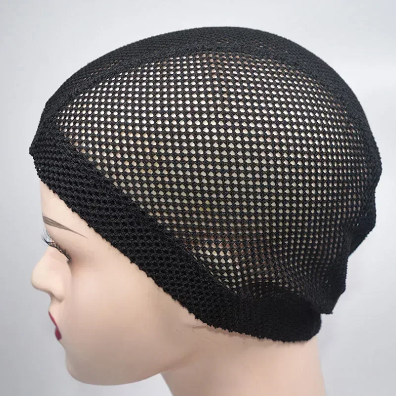 

Big Hole Mesh Dome Wig Cap Hair Nets Large Hole Black Dome Caps For Making Wigs With Elastic Band Wave Cap