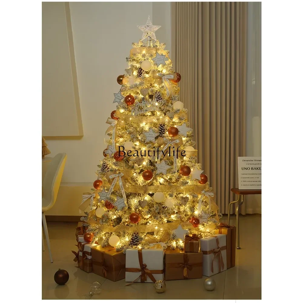 

Falling snow Christmas tree home living room ornament simulation large DIY luminous advanced Christmas decoration