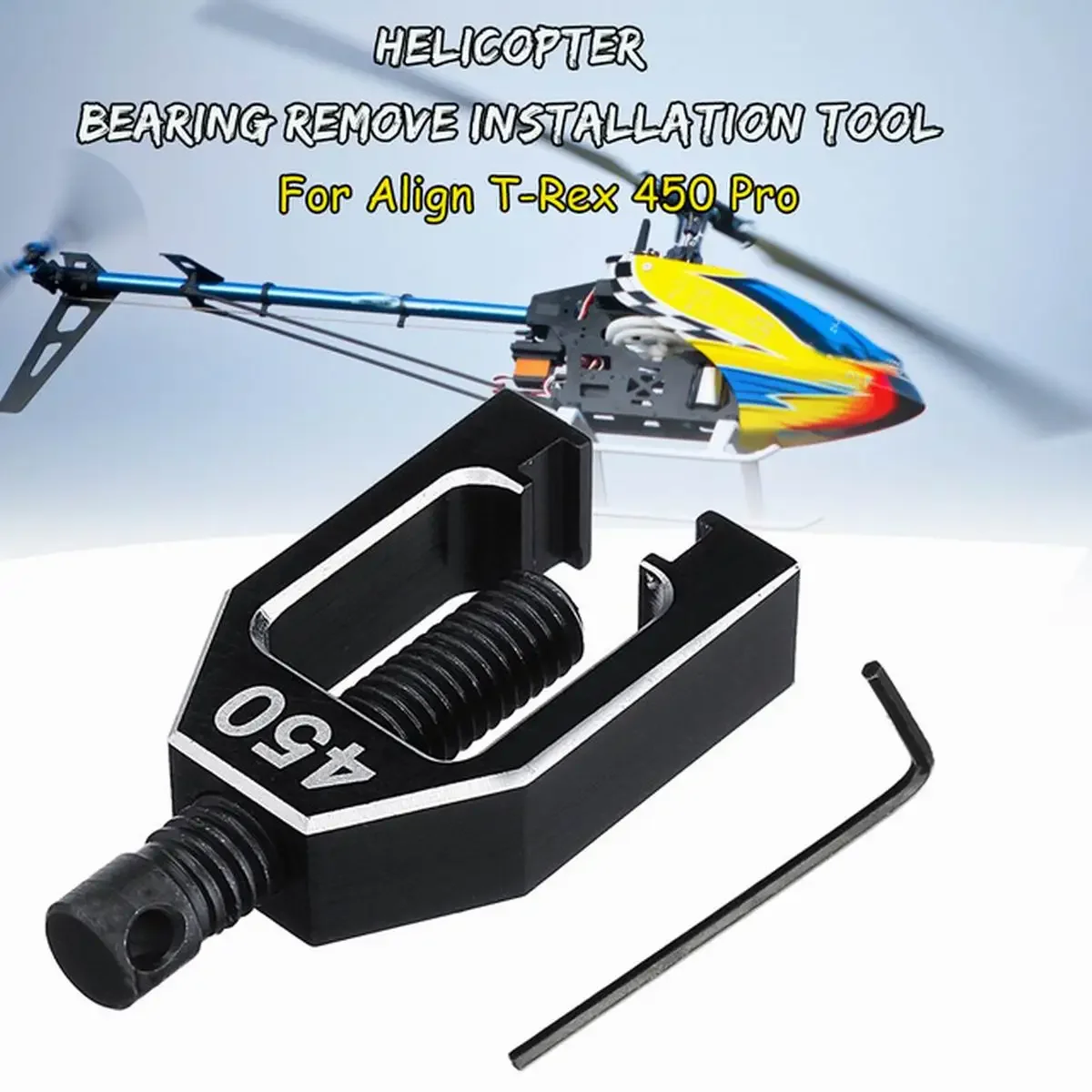 Helicopter Bearing Remove Installation Tool Engine Motor Aluminum Universal Flywheel Puller For Align T-Rex 450 Pro RC