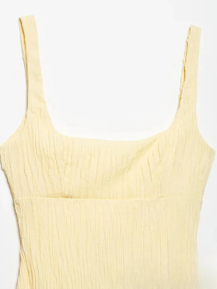 KONDALA Sexy Casual Chic Women Dress Solid Ruffles Cami Long Dress New Fashion 2025 Spring Summer Boho Party Female Dress