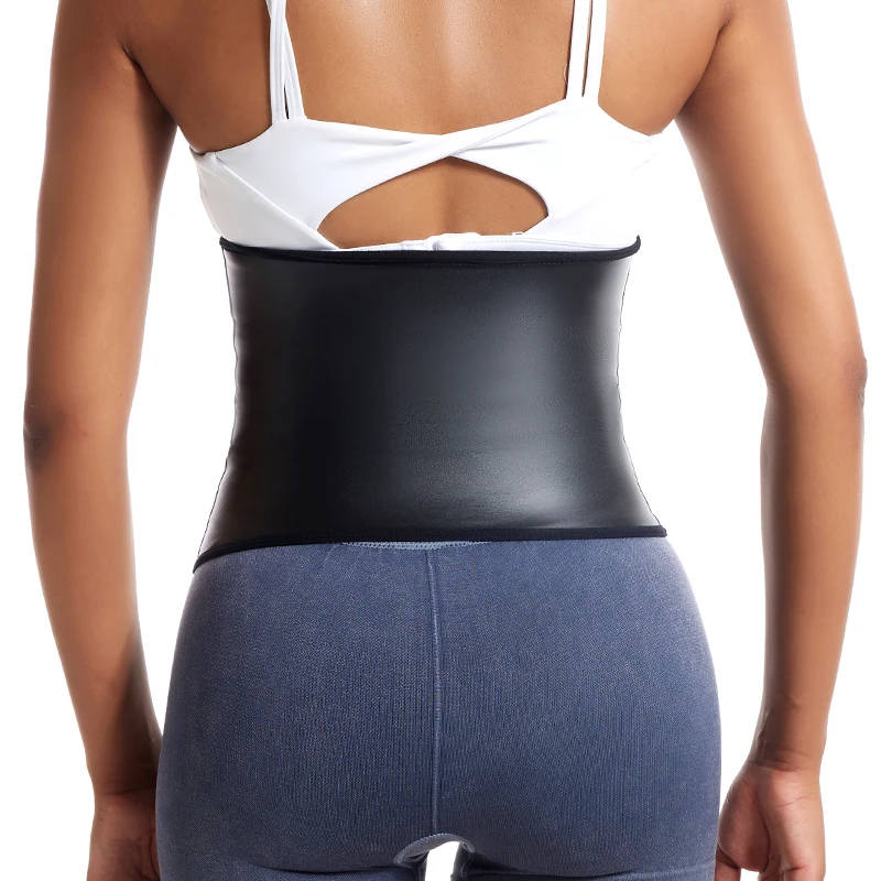 Womens Tummy Control Waist Slim Leather Belt Waist Trainer Body Shaper Corset Belly Sheath 3-hooks Elastic Shapewear Belt Sports