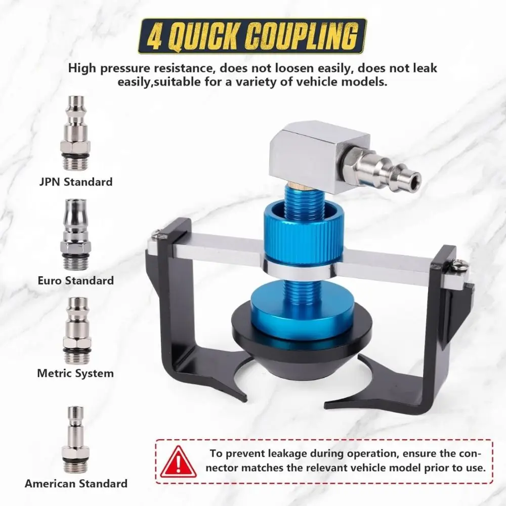 1PC Universal Brake Fluid Bleeder Pneumatic Multiple Connectors Brake Exhaust Wrench Pressure Bleeder Tool Adjustable Connector