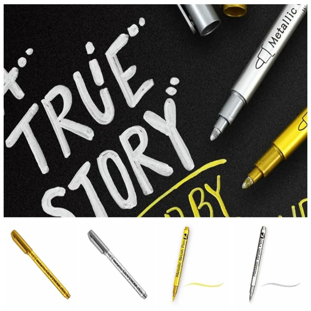 

Ink Is Shiny Metallic Marker Pens Not Fade Waterproof Paint Marker Pens Reusable Permanent Resin Mold Pen Rock Painting