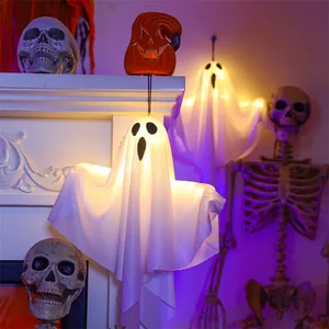 2024 LED Ghost Ghose Party Halloween Dekoration für Innenhäuser in der Heimat Hun Haved Bar hören Terroraktien mit Lichtern 8 Hauptverkäufe Halloween -Tür - №2