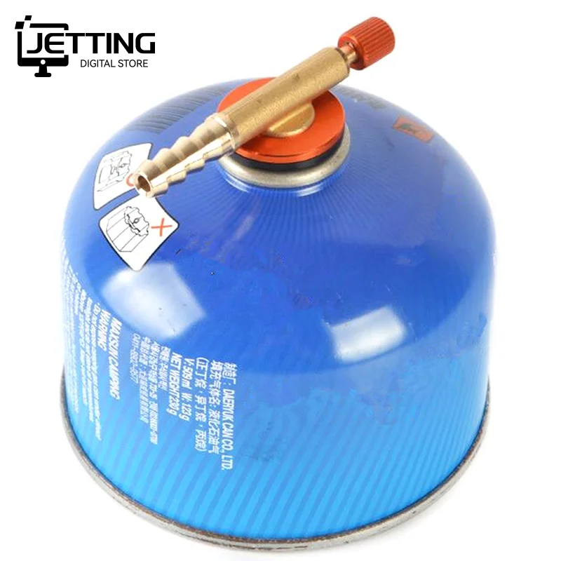 Edelstahl Outdoor Camping Gaskocher Wechsel- und Ladeventiladapter für Gaskartuschen und -flaschen