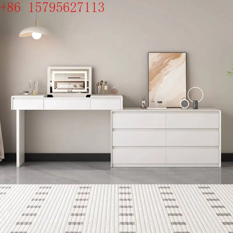 

White Essentials Vanity Table Drawer Girls Huge Modern Bedroom Vanity Table Makeup Mirror Europa Coiffeuse De Chambre Dressers