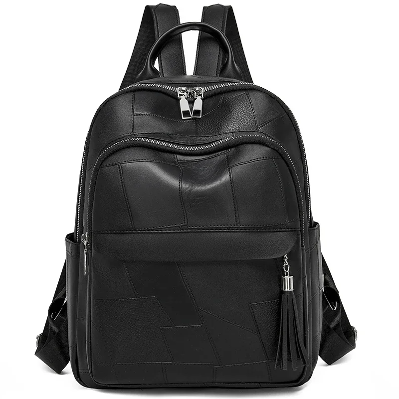 PU Commuter Backpack Can Hold 13-inch Computer, Versatile, Simple, Fashionable, Large-capacity Casual School Bag