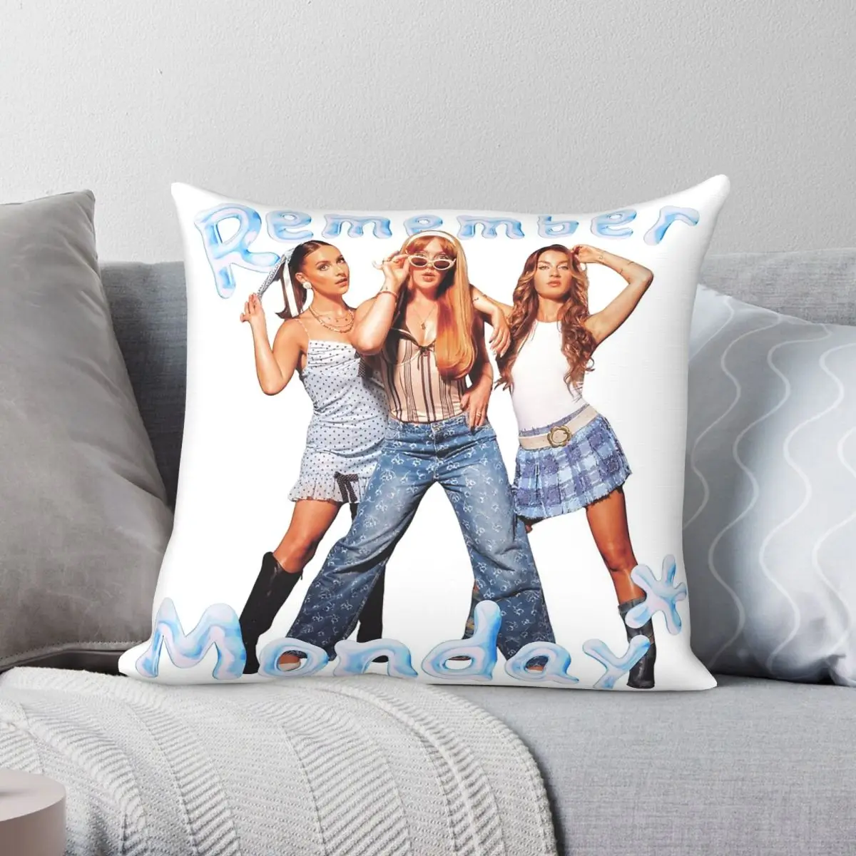 Remember Monday What The Hell Just Happened Pillowcase Polyester Linen Velvet Printed Zip Decorative Home Cushion Cover 45x45