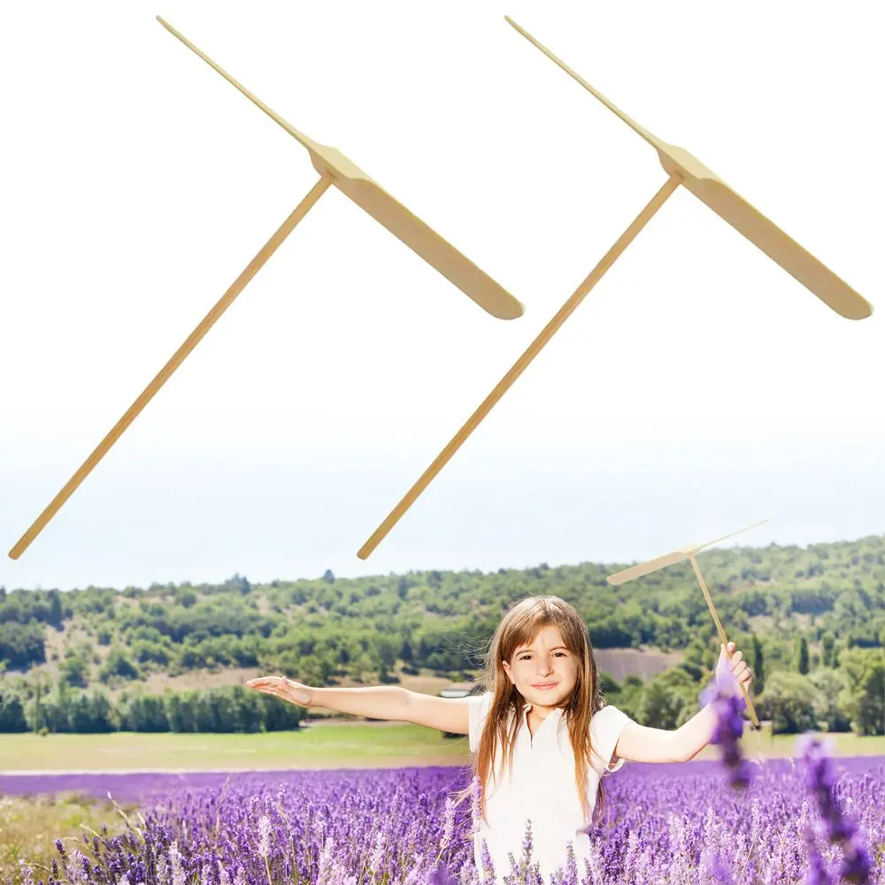 10Pcs New for Kids Boy Girl Wooden Flying Toys Accessories Bamboo Dragonfly Hand Rub Propeller Flying Fairy Toy