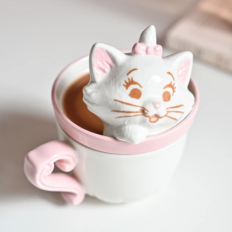 Disney Marie Cat Coffee Cup Action Figure Toys Ceramic The Aristocats Marie \