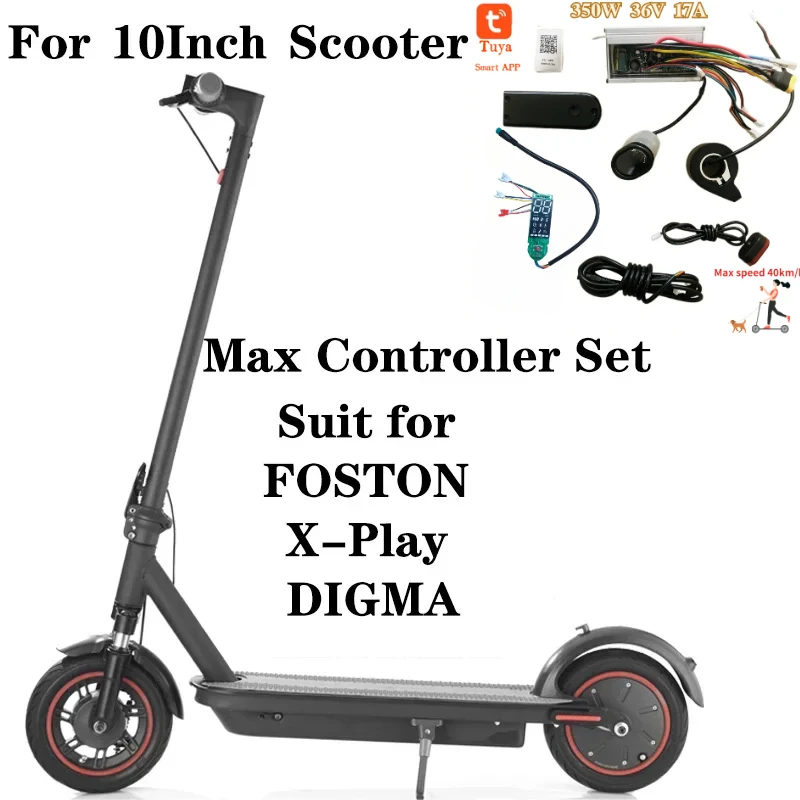 10 Inch Max Electric Scooter Controller Hoverboard with Bluetooth 350W 36V 17A for FOSTON X-Play Digma Scooter Accesories 40Km/h