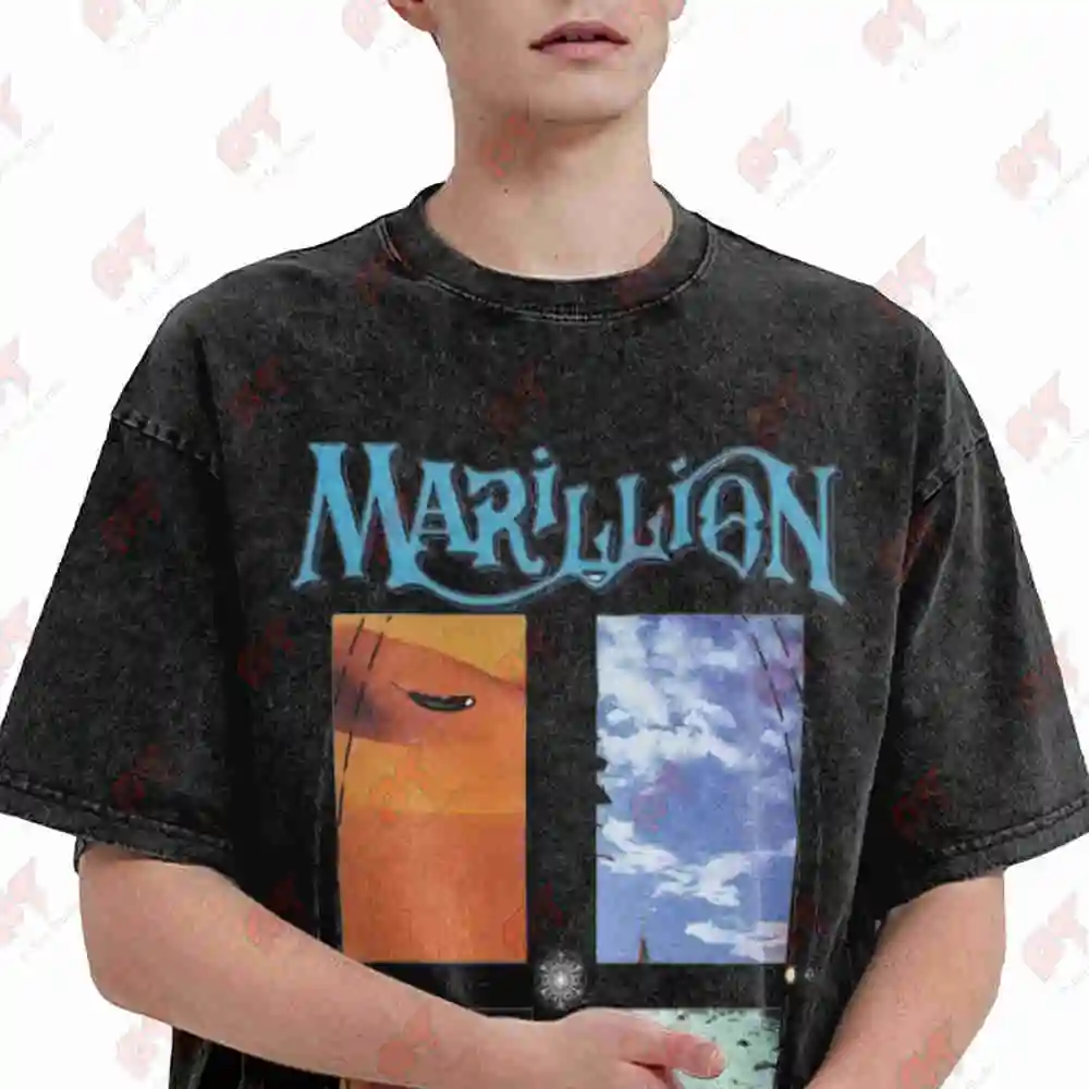 1990 Marillion Seasons End Tour Vintage Washed Tee Pure Cotton T-Shirt