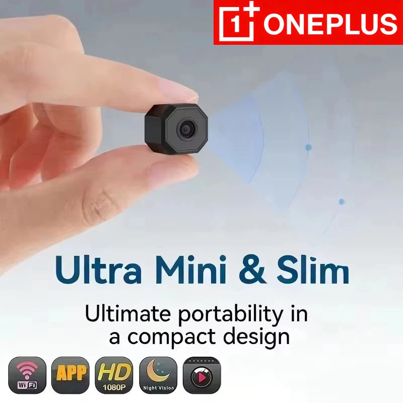 OnePlus Wireless Camera 4K Surveillance Security Mini Video Cam Night Vision Motion Detect Camcorder Mini Cam Monitor Smart Home