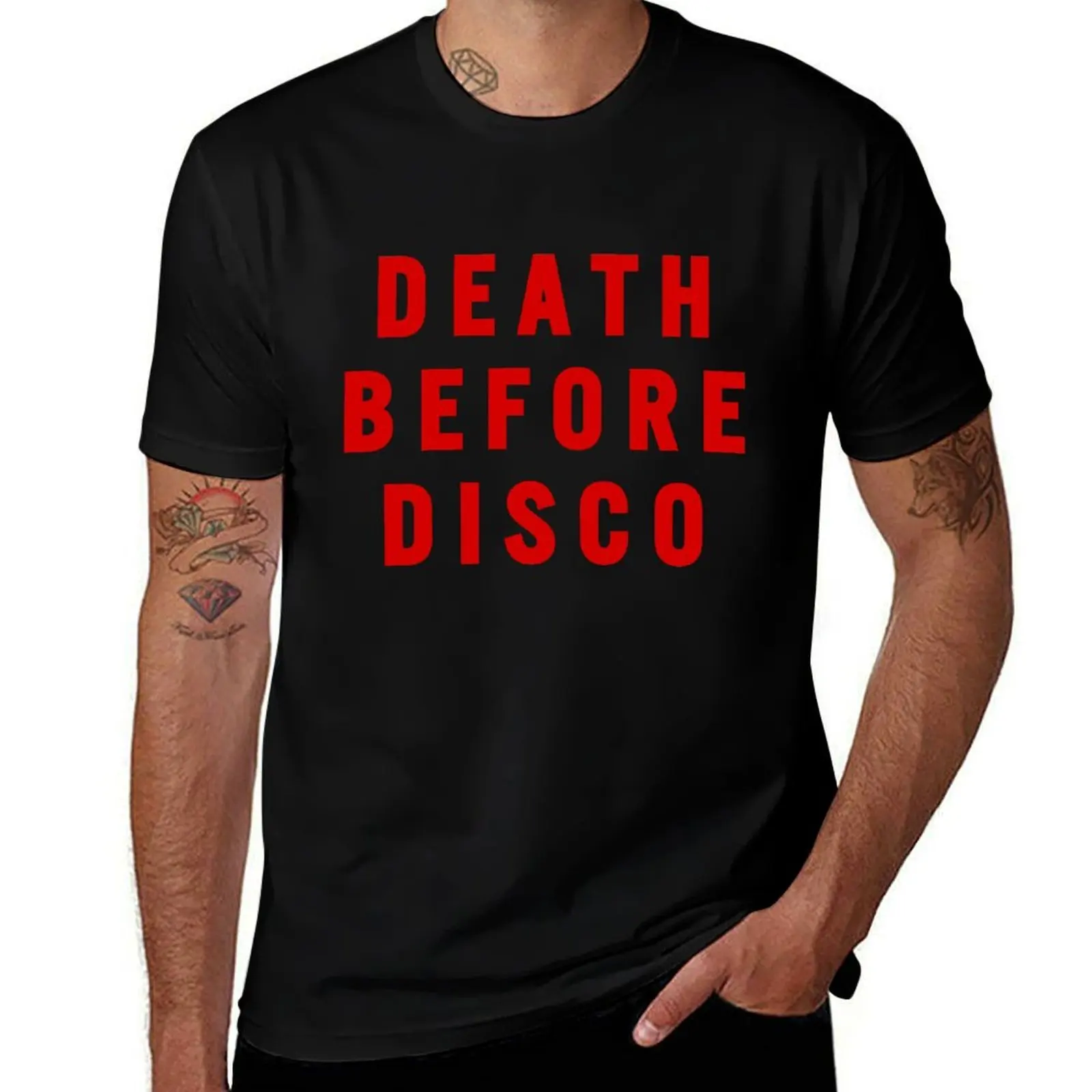 T-Shirt Before luxury t statement sweater shirt movie cotton designer Death shirt t men brand 100% man Disco (Stripes)