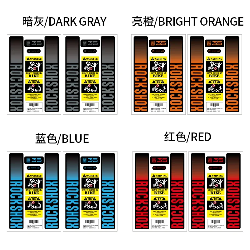 Custom RockShox XC35 Fork Sticker Wear Resistant Suspension Decal For MTB Bicycle Exterior Styling Upgrade Cycling Parts