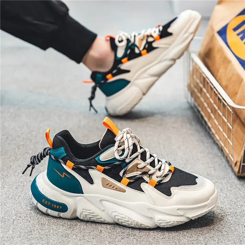 ربيع جديد حذاء كاجوال عصري في الهواء الطلق أحذية رياضية الكورية العصرية سميكة القاع حذاء الرجل العجوز تنفس للرجال #3