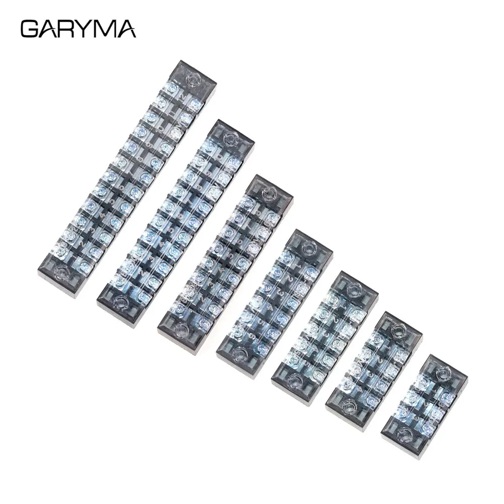 600V 15A Barrier Strip Terminal Block Dual Row Screw Wire Connector TB-1503 TB1504 TB1505 TB1506 TB1508 TB1510 TB1512