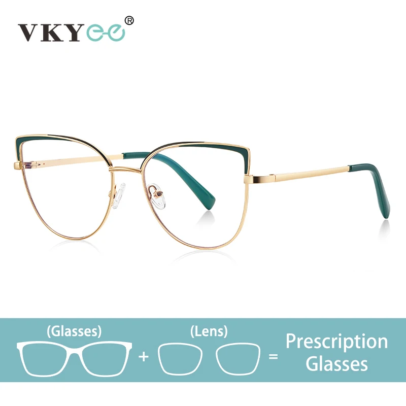 

VICKY New Fashionable Large Frame Butterfly Glasses Progressive Photochromic Anti-blue Light Glasses Customizable Prescription