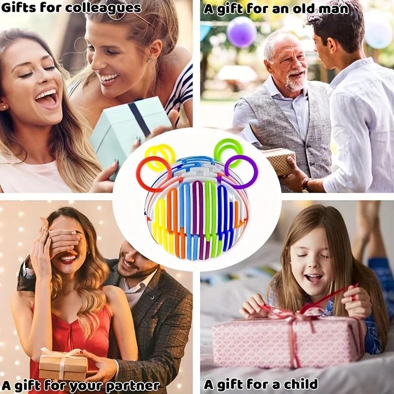 ลูกบอลกิจกรรมทางประสาทสัมผัส, ของเล่นทางประสาทสัมผัสซิลิโคนสําหรับฝึกการศึกษา, ของเล่นที่เงียบสงบของเครื่องบินในรถยนต์, ของขวัญวันหยุดที่สมบูรณ์แบบ