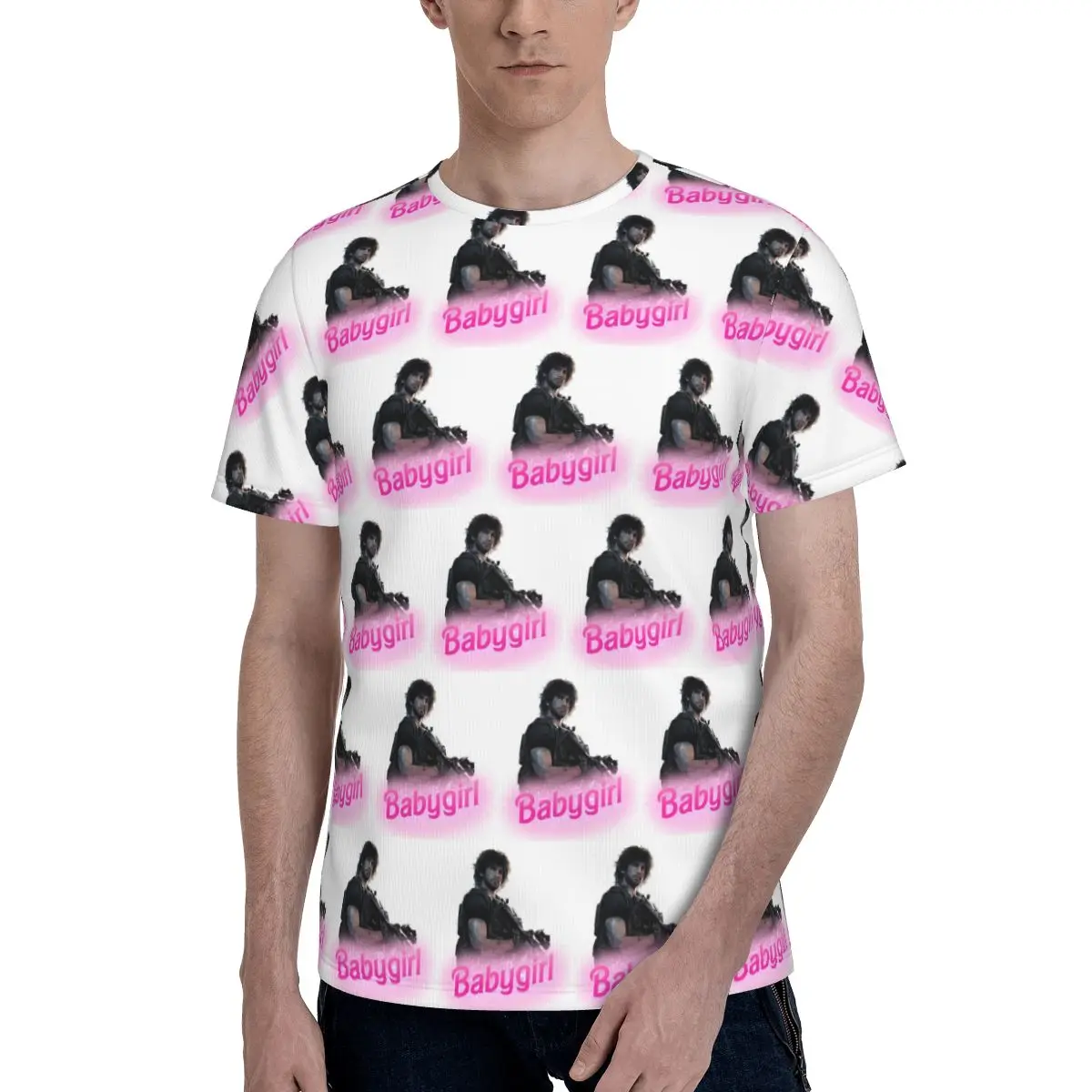 Carlos Oliveira Babygirl T-Shirt for Men Cotton T Shirts Men's Short Sleeve O-Neck Summer Clothes Tops