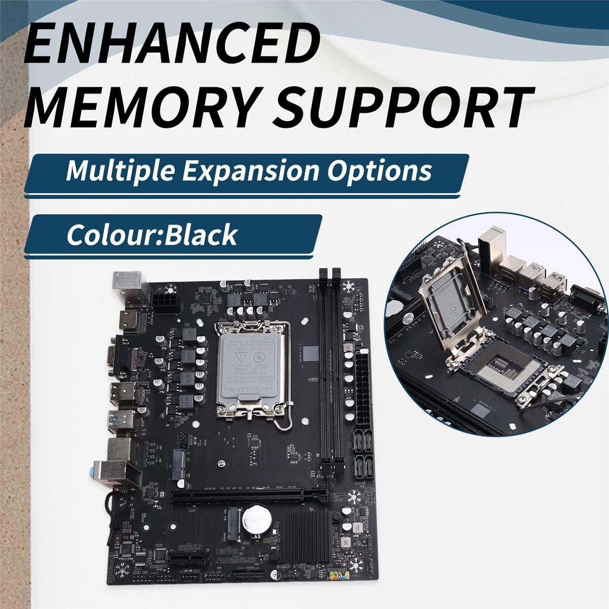 ABXHA H610S4 M4 لوحة أم للكمبيوتر المكتبي DDR4 الذاكرة LGA1700 CPU I5 12400F/12100 RTL8111G/H 1000mbps LAN