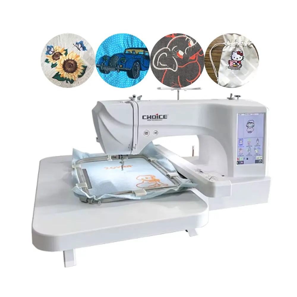 

New Model ES6 Domestic Sewing Machine Zigzag Embroidery and Sewing Machine With Big Touch Screen
