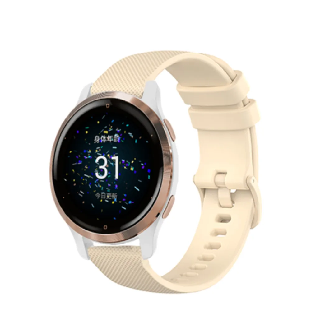 Ремешок для смарт-часов для Garmin CAME SQ 2s 3s 2 Plus/Forerunner 255s 265 55 255 245 Vivoactive 3 4 4s 5, силиконовый браслет
