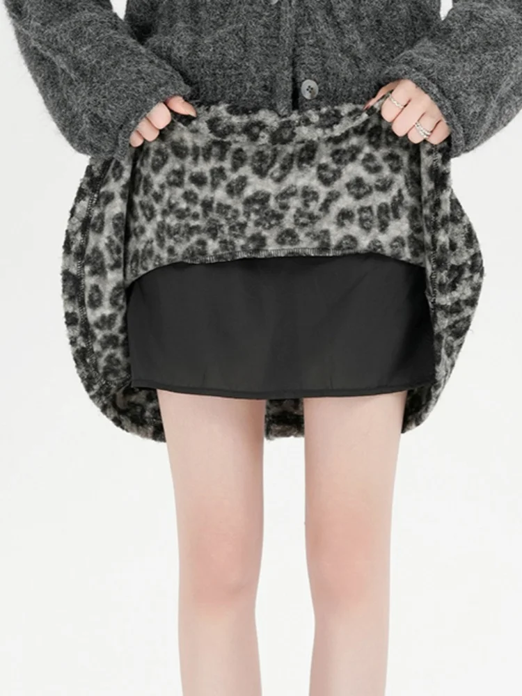 SMTHMA Herfst Winter Nieuwe Street Fashion Pittig Meisje Luipaard Patroon Rok vrouwen Krullend Haar Slanke Sexy Trompet Zeemeermin Rok