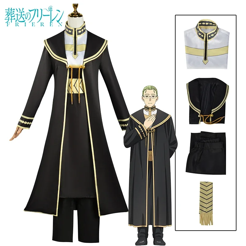 

Anime Heiter Frieren At The Funeral Heiter Cosplay Costume Cartoon Priest Uniform Halloween Carnival Costumes for Men Women