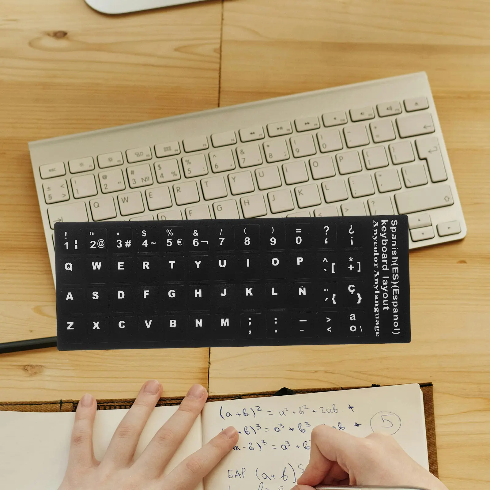 

6 Sheets PVC Multi-Language Keyboard Stickers for Laptop Desktop Computers Universal Fit Spanish French German Russian Language
