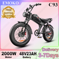 Electric Bike 2000W Dual Motor 48V23AH Lithium Battery Hydraulic Brake Electric Bicycle All-terrain 20in Fat Tire Mountain Ebike