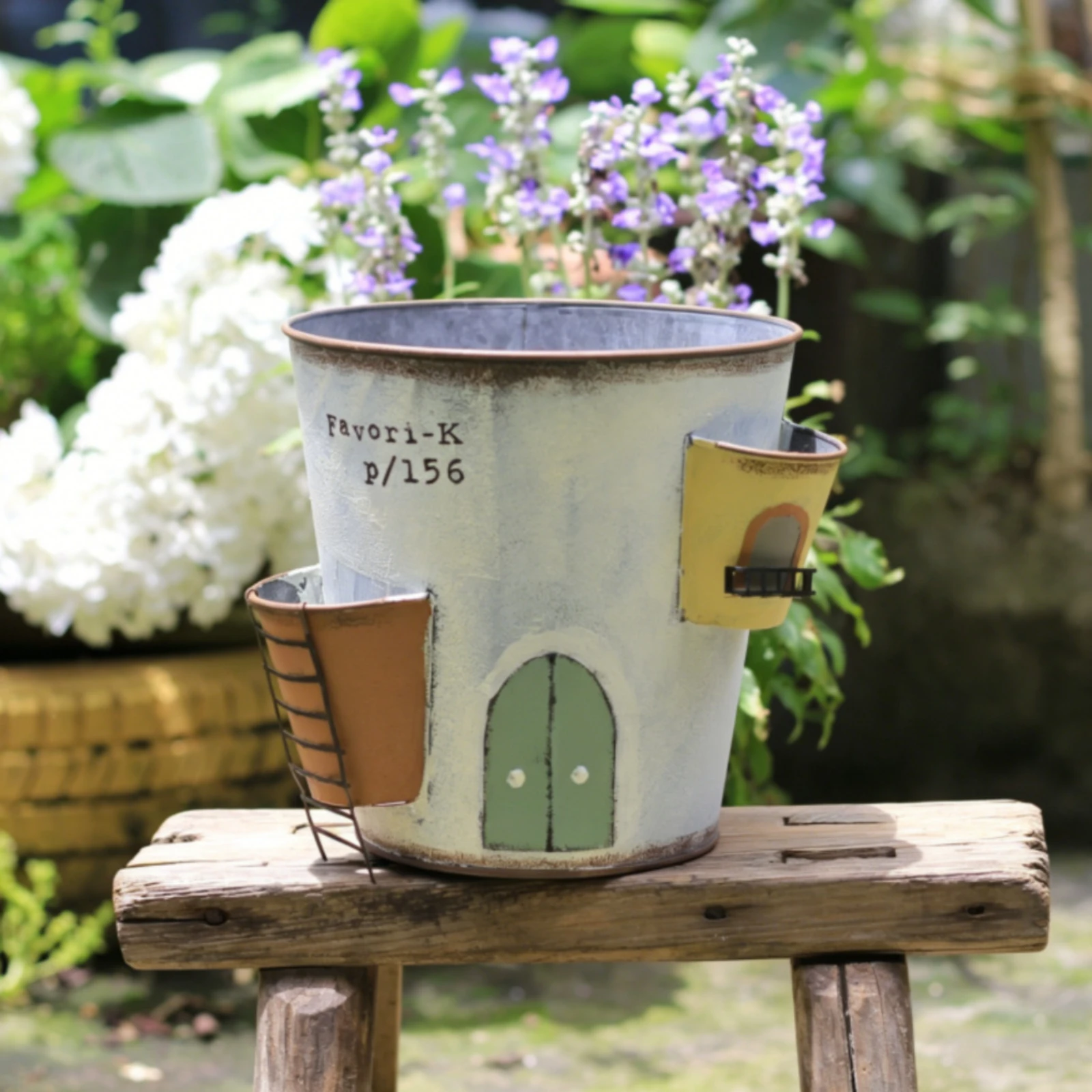 Castle Planter Arched Door Design Iron Planter Pot Home Decor