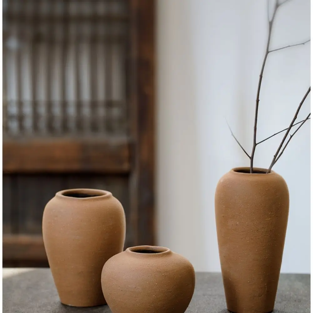 Minimalist Ceramic Vase Set Creative Decorative Ornament Modern Style Flower Holder Tabletop Craft For Home Office