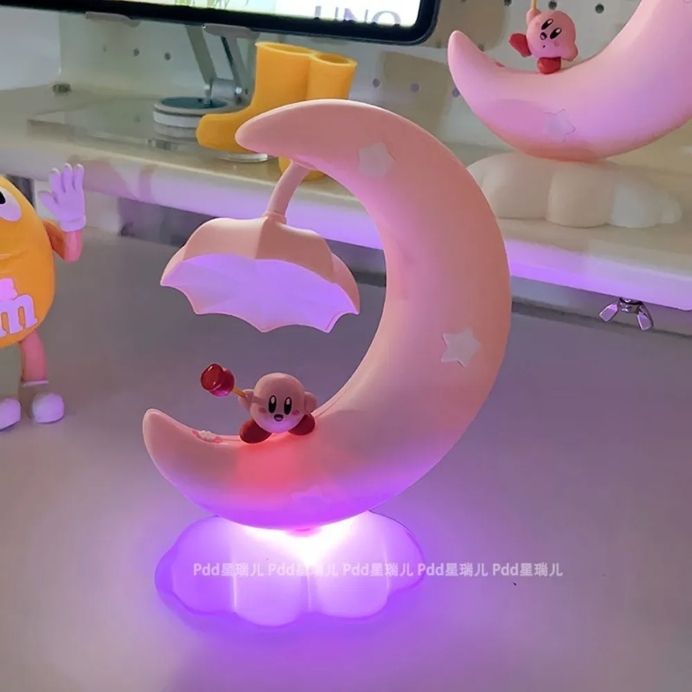 Cute Kirby Moon Night Light, Kawaii Bedroom Bedside Lamp, Ambient Sleep Light, Creative Birthday Gift & Room Decor view 6
