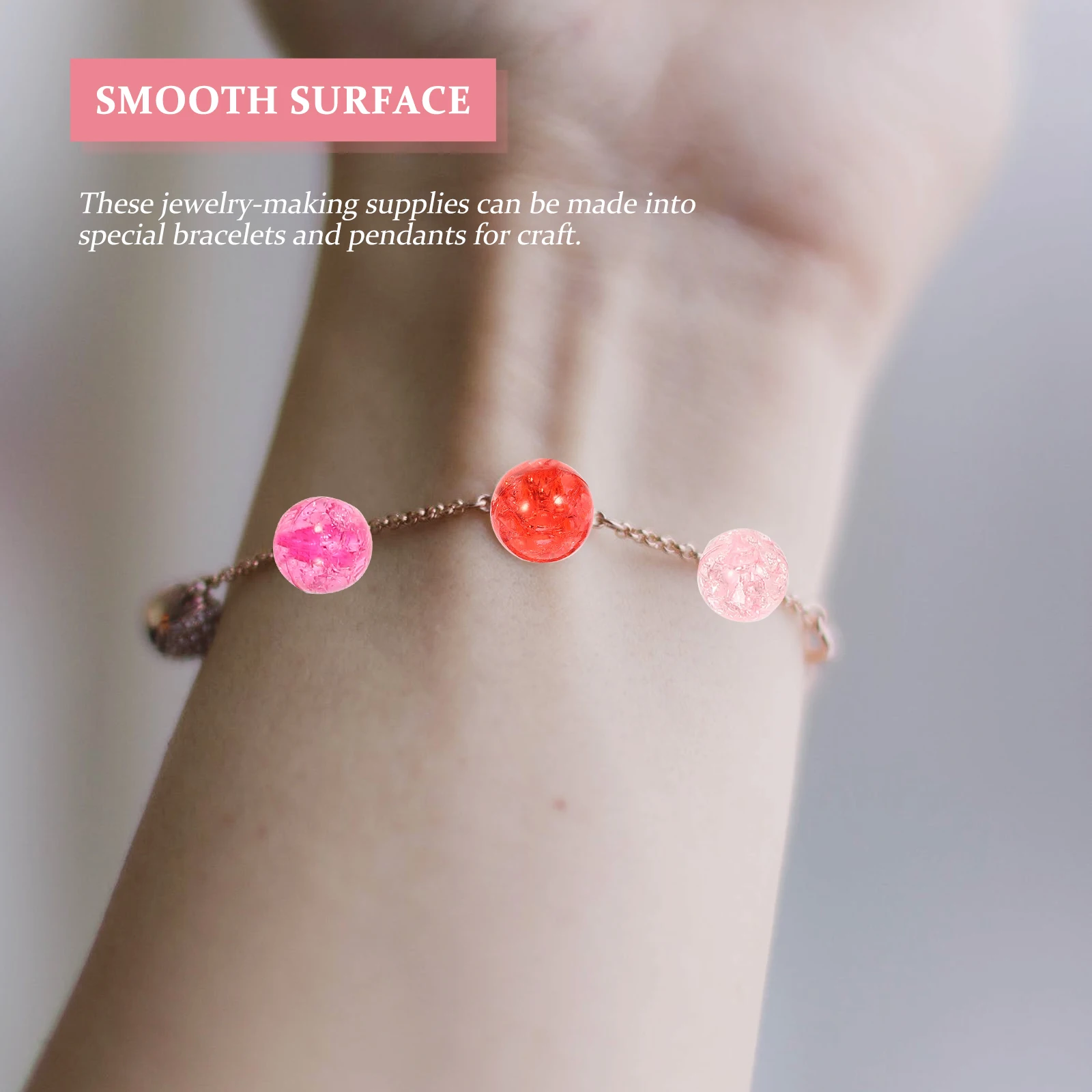 

Crack Bead Accessories Colorful Acrylic DIY Beads Loose Craft Holes Jewelry Making Supplies Bracelets Pendant Handmade Gifts