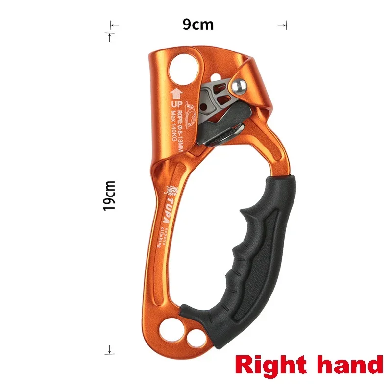NONE Professionelle Outdoor Klettern SRT Hand Ascender Gerät Bergsteiger Griff Ascender Links und Rechts Hand Klettern Seil Werkzeuge 5