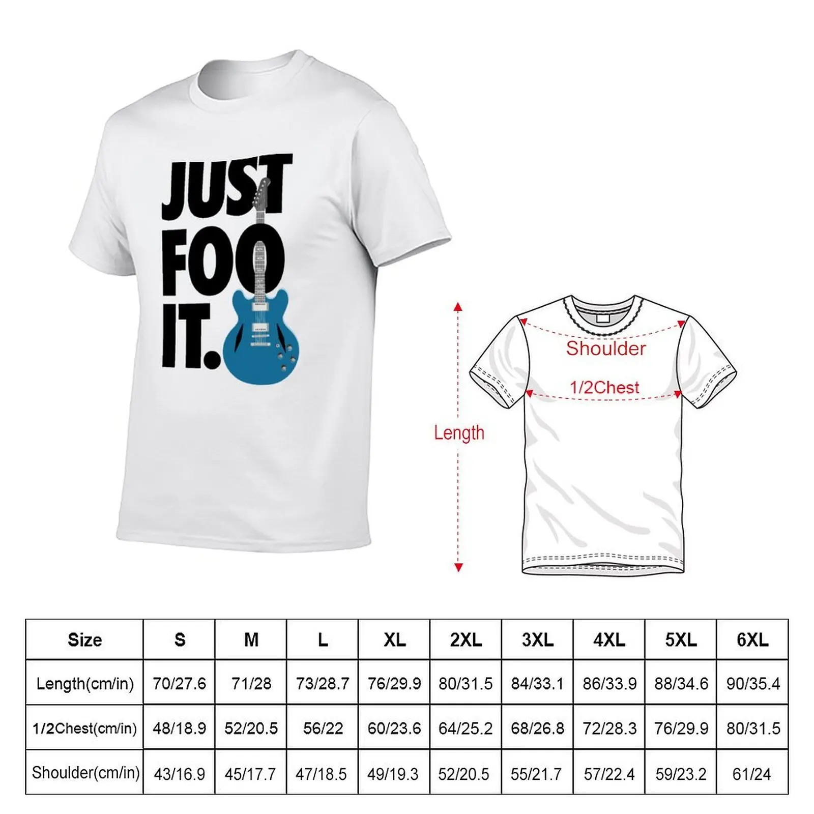 Just Foo It: Blue Electric Guitar Drawing For Fans Of The Foos T-Shirt funny gifts sweat mens designer t shirt