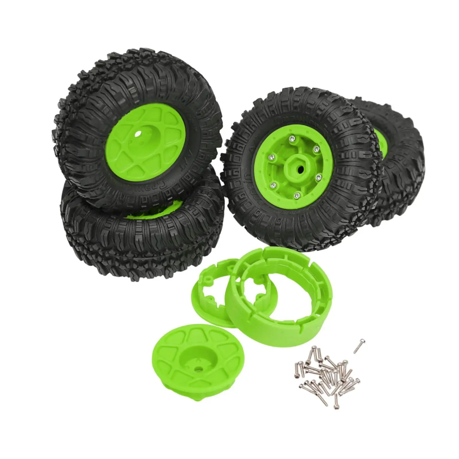 ยางรถ RC Crawler ขนาด 1/18 ยางยางพารา อะไหล่แข็งแรง ชุดประกอบล้อจำลอง สำหรับรถปีนเขา 4WD รุ่น TRX-4M